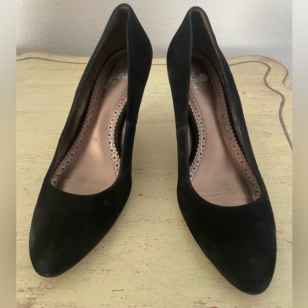 Brooks Brothers‎ Suede Round Toe Pump in Black Size 9